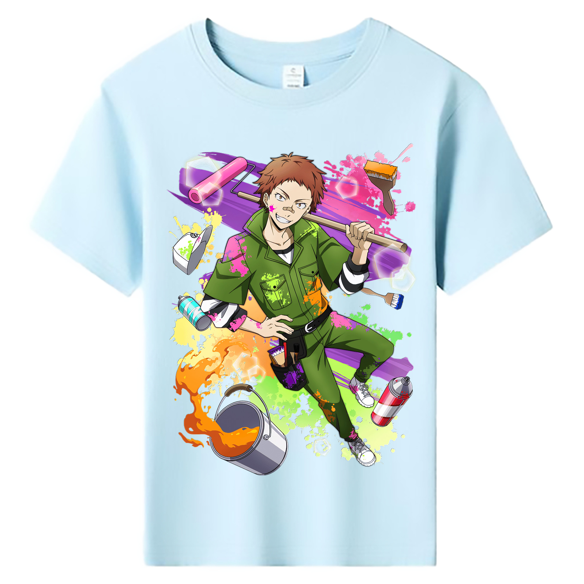 （画像用） 文豪ストレイドッグス Bungo Stray Dogs 綿100％キッズTシャツ（フロントプリント）
